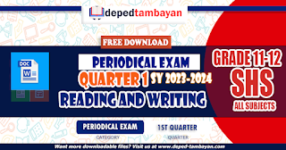 Reading and Writing 1st Periodical Test (S.Y. 2023-2024)