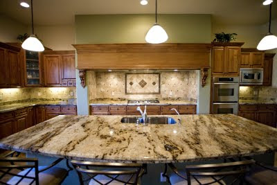 Install Kitchen Backsplash on The Lighting At The Cooktop And Installing A Tumbled Stone Backsplash