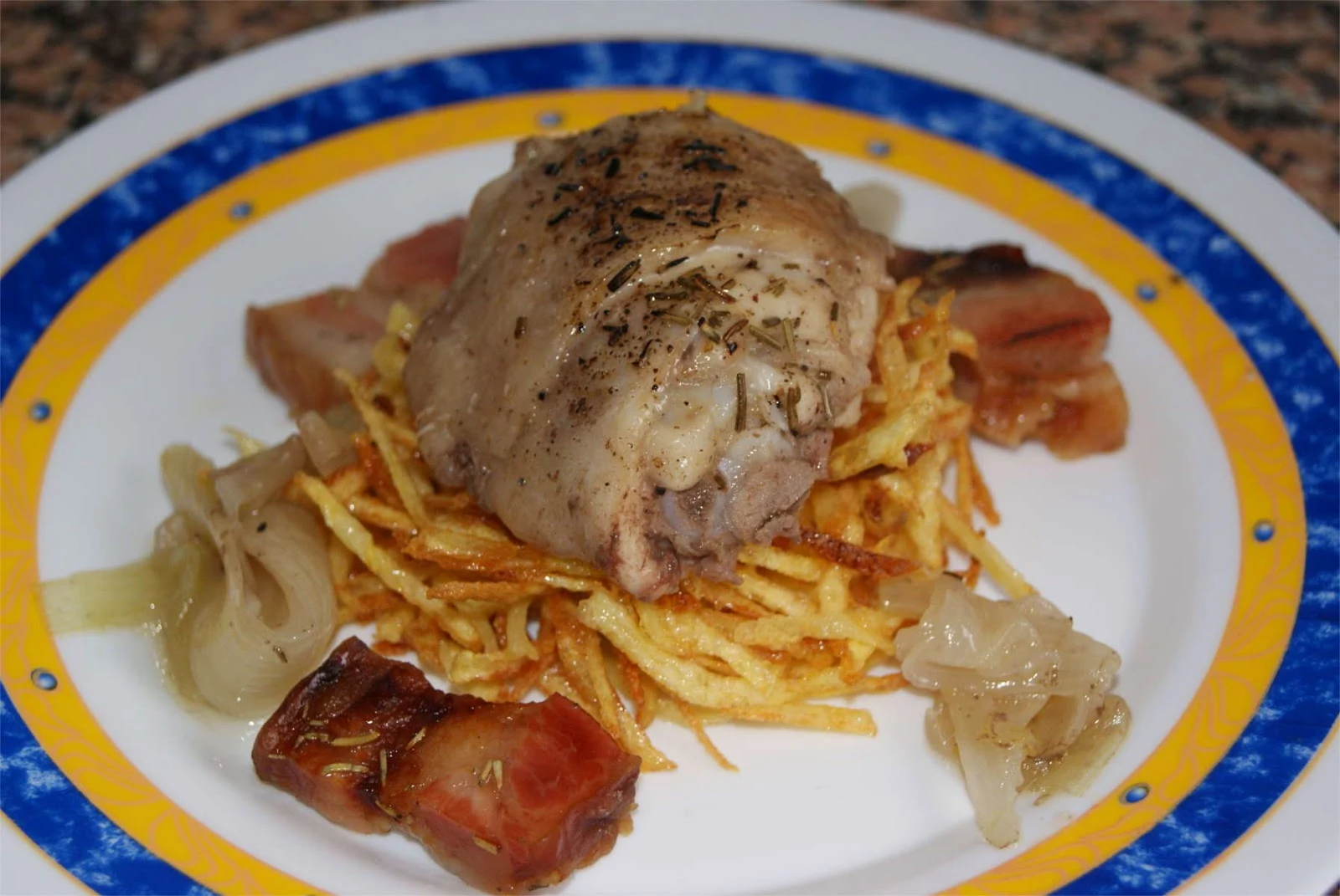 Pollo con bacon
