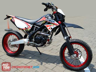 Modif trail kawasaki tracker 150 urban supermoto | oto trendz