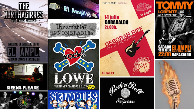 Programa de concierto del pub El Ampli en fiestas de Barakaldo