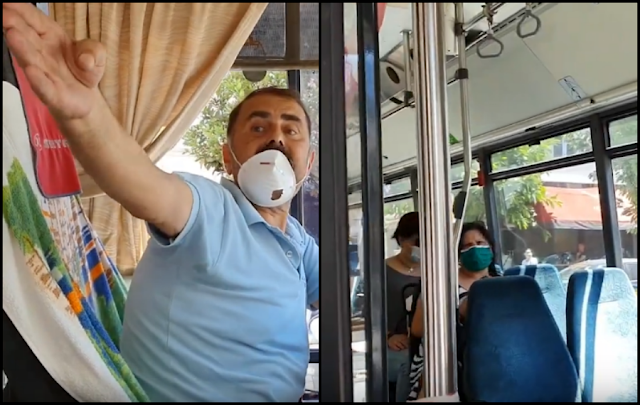 Ανέβηκε χωρίς μάσκα στο λεωφορείο, την ...είπε και στον οδηγό ...