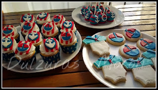 cupakes cakes pop y cookies marinero tematica