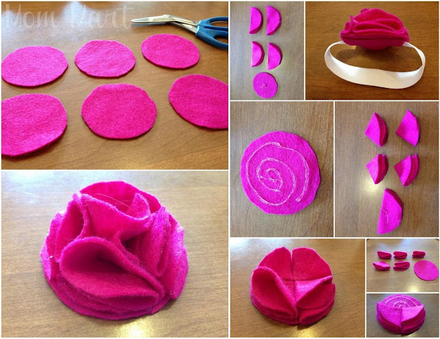 Fold-Over Felt Flower Baby Headband Tutorial