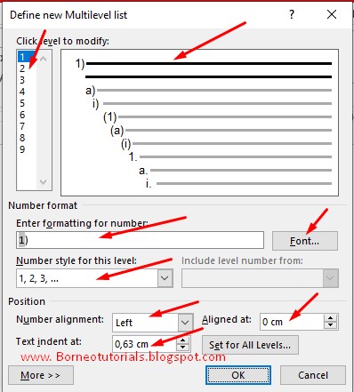 Trik Membuat Daftar Bertingkat di Ms Word 2013