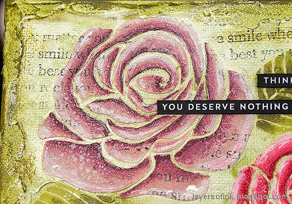 Layers of ink - Mixed Media Rose Canvas Tutorial by Anna-Karin Evaldsson.