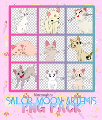 Artemis Sailor Moon PNG PACK