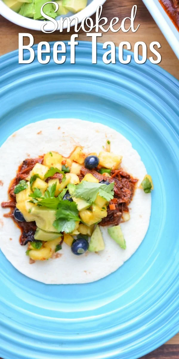 Smoked Pulled Beef Chuck Tacos are the BEST Tacos! The Smoked Pulled Beef is also delicious for nachos, enchiladas or burritos from Serena Bakes Simply From Scratch.