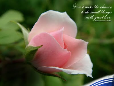 like a really nice wallpaper image of one of Mother Teresa's quotes and
