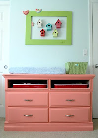 Coral Dresser Makeover