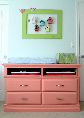 Coral Dresser Makeover