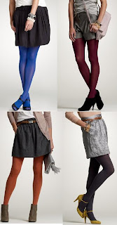 J.Crew bright colored tights @ Chasing Davies