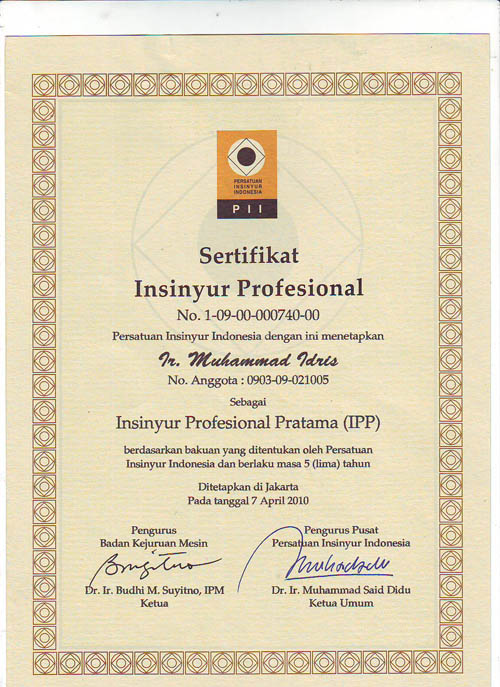 Sertifikasi Insinyur Profesional oleh BKM PII - Kompasiana.com