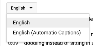 English Drop Down Menu with English and English (Automated Captions)