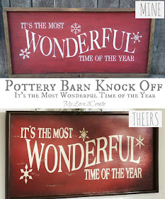 MyLove2Create, Potter Barn It's the most wonderful time of the year, a knock off