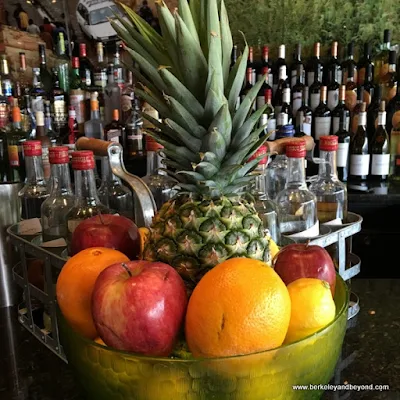 fruit bowl at bar at Pio Pio 2 in Jackson Heights, Queens, New York