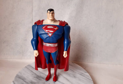 Anos 90, Figura de ação articulada do Superman da Liga da Justiça,  DC comics, 25cm de altura - apresenta desgaste na pintura conforme aparece nas fotos  R$ 70,00