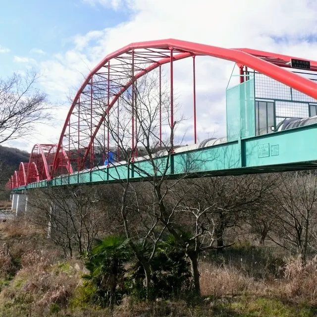 多摩川サイクリングロード　水管橋