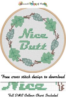 Nice Butt free bathroom cross stitch pattern