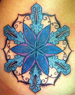 Label Snowflake Tattoo Pictures ancient motifs Modern and mixed motives 