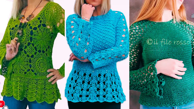 3 Blusas a crochet para usar cuando empieza a hacer frío3 Blusas a crochet para usar cuando empieza a hacer frío