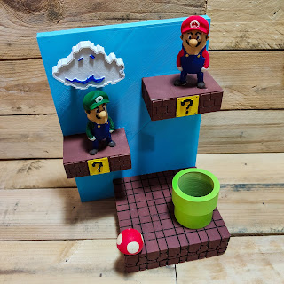 Super Mario 3D printed diorama 