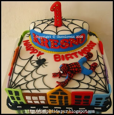 Spiderman Birthday Cake on Icip Icip Di Dapur  Spiderman Birthday Cake For Kresno