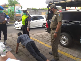 Terjaring 22 Orang Pelanggar Masker Tim Yustisi Kota Denpasar