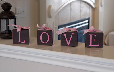  Children can make these DIY 'love' blocks to give to their parents on their da
