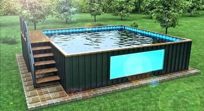 25+ Trendy Container Swimming Pool Designs for Home In 2023, bgsraw magazine Square Container Pool, bgsraw magazine