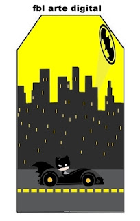 Batman in Black and Yellow, Free Printable Bookmarks.