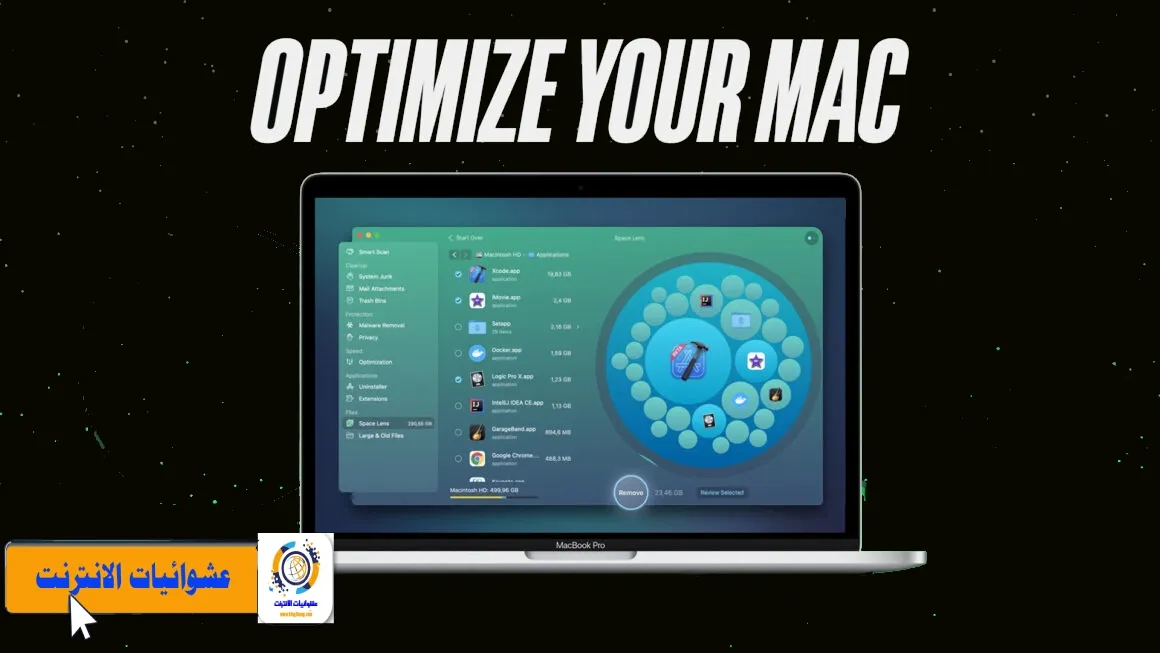 تطبيقات macOS، تحسين الأداء، تسريع النظام، تنظيف القرص الصلب، إدارة الملفات، أدوات أمنية، تحسين البطارية، تحسين الذاكرة، تحسين الشبكة، تحسين الصوت، تطبيقات الصيانة، تحسين الرسومات، تحسين التخزين، برامج تحسين الأداء.