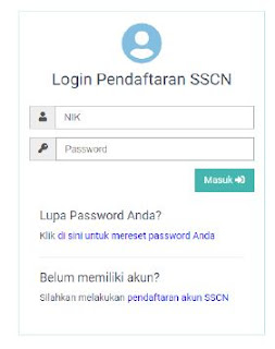  maka langkah selanjutnya ialah melakukan  Cara Login ke Portal SSCN dan Isi Biodata