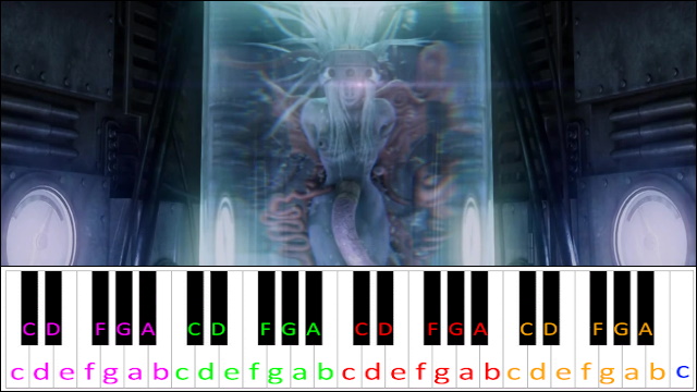 J-E-N-O-V-A (Final Fantasy VII) Piano / Keyboard Easy Letter Notes for Beginners