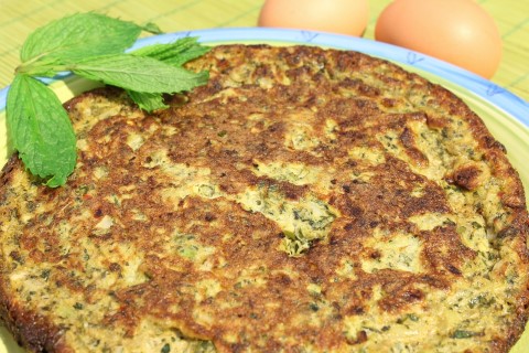 Frittata oignons, fines herbes, ricotta