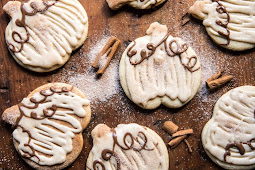 cinnamon spiced sugar cookies with browned butter frosting