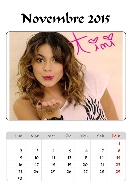 calendario 2015 violetta