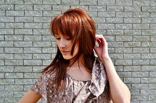 Dyed auburn hair