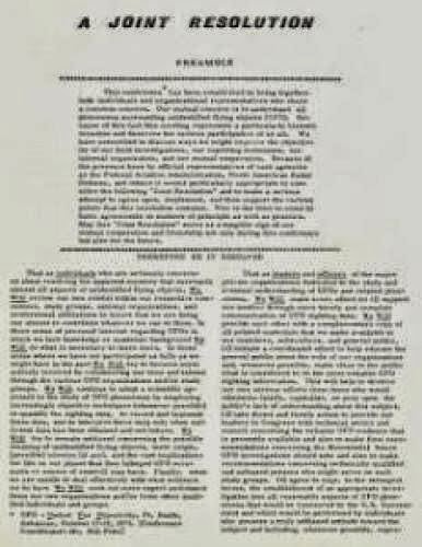 Ufology Ufos The Joint Resolution