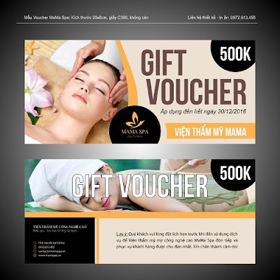 Các mẫu voucher spa đẹp