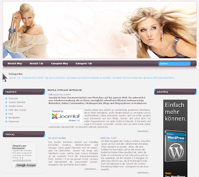 Siteground j15-194 (Hairstyle) - шаблон для Joomla 1.5