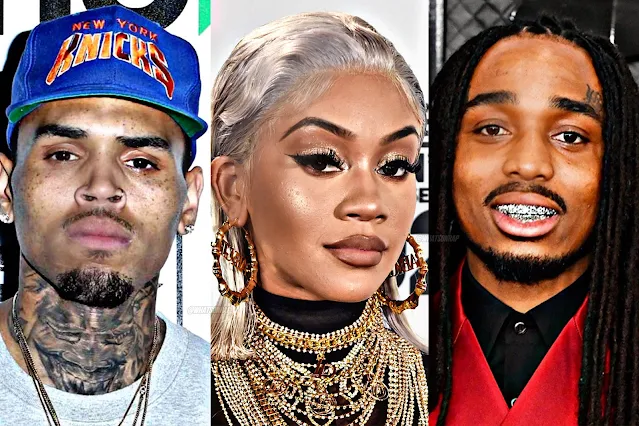 Quavo and Saweetie Respond to Chris Brown's Diss Track "Weakest Link" with Cool Demeanor