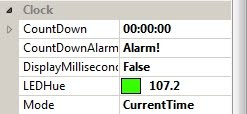 LED Clock Properties