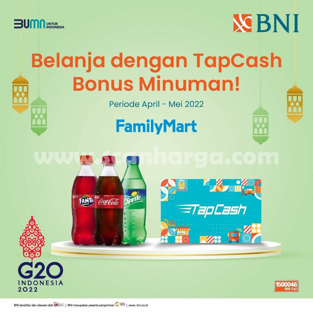 Promo FamilyMart Bonus Minuman dengan BNI TapCash