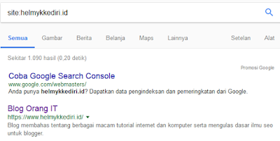 menggunakan operator pencarian googleo