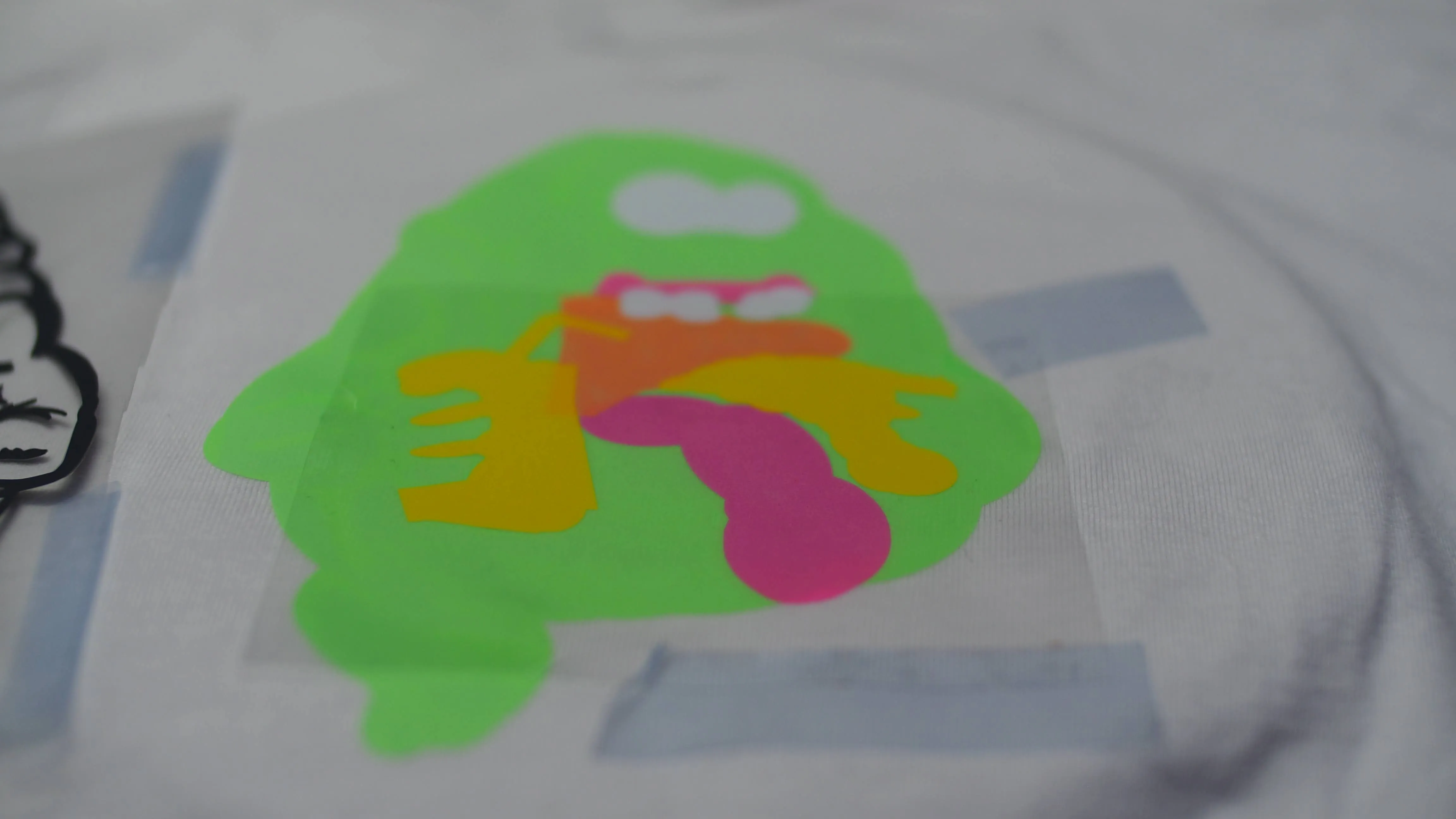 Slimer T-Shirt umgesetzt mit Cricut Joy