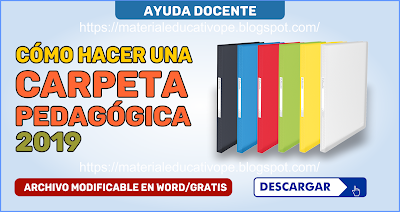 Cómo hacer una Carpeta Pedagógica 2019