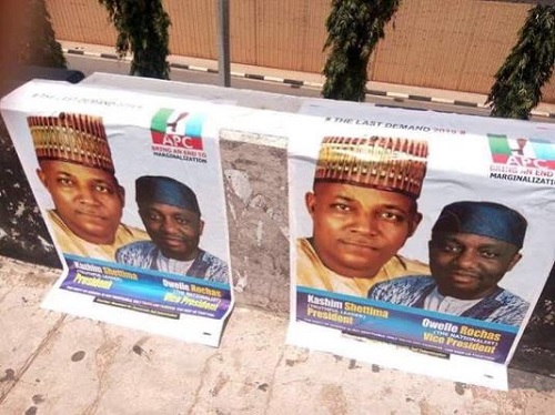 So Soon? Shettima, Okorocha 2019 Presidential Poster Floods Abuja, See Photos
