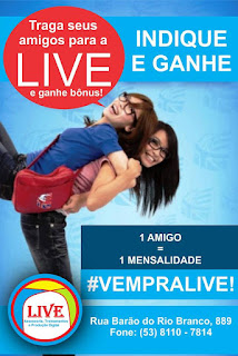 Promoção Indique e Ganhe da LIVE