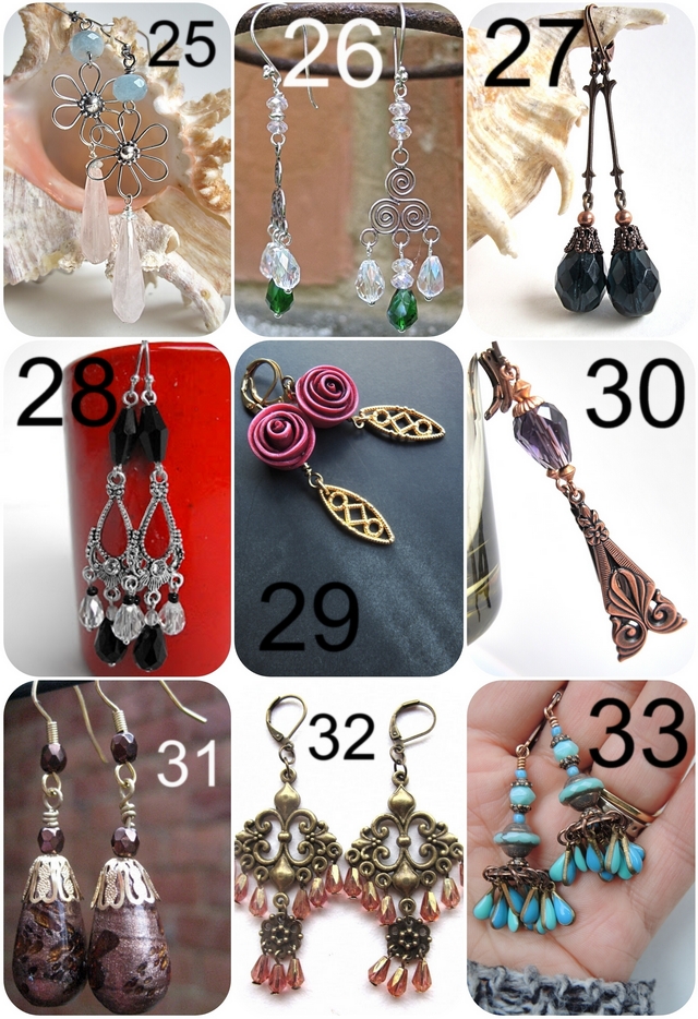 DIY verzameld/collected - juwelen met druppels/jewelery with drop beads and shapes
